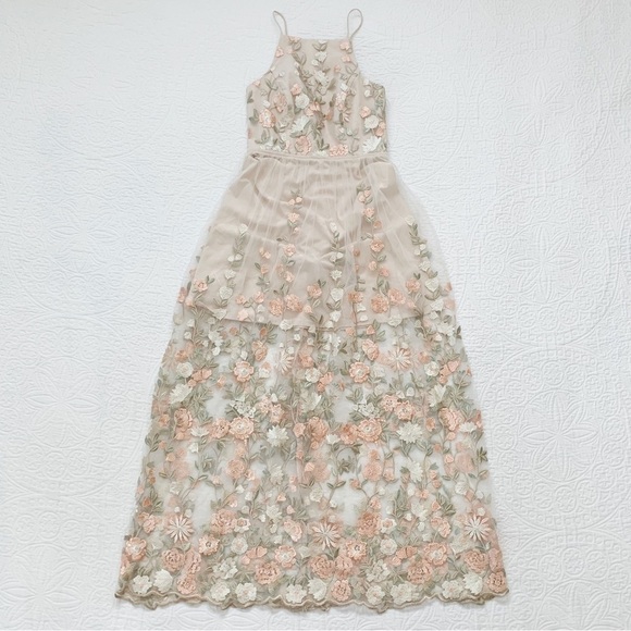 Anthropologie x BHLDN Floral Embroidery Shannon Dress - Picture 1 of 7